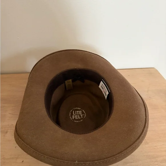 VintageBeaded Band 100% WOOL lite felt hat crushable water repellent-made in USA - Picture 9 of 9